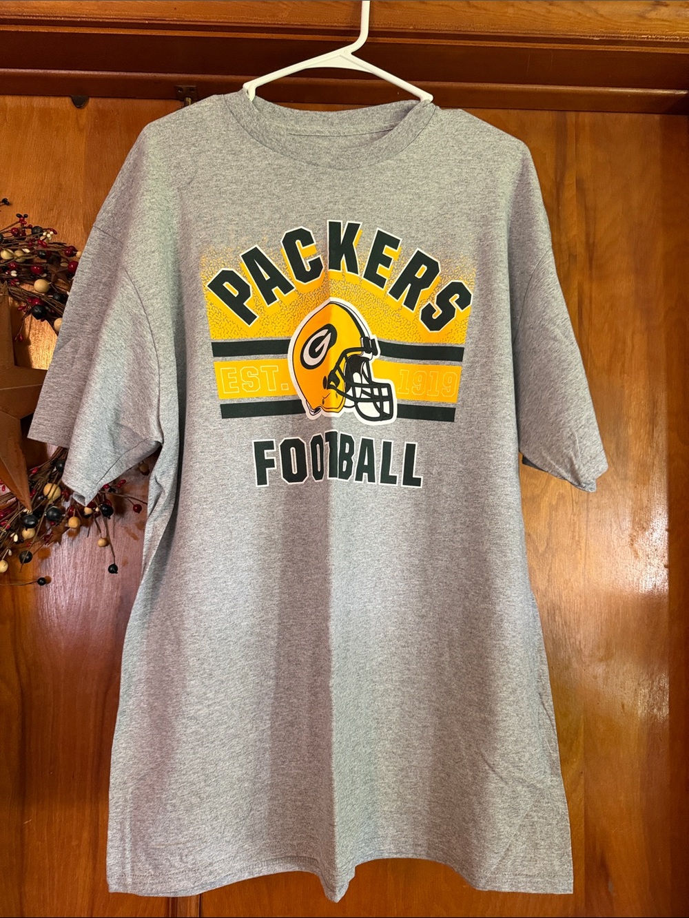 Packers Gray Short Sleeve Football Tee